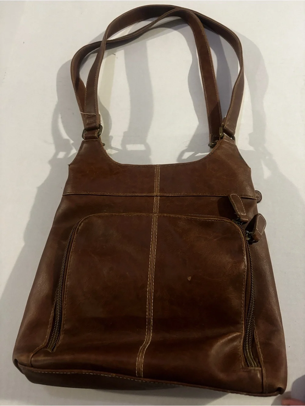 Vintage 90s Y2K Mudd Vegan leather shoulder bag brown